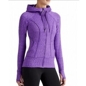 Athleta Women's Space Dye Strength Hoodie Purple Size S